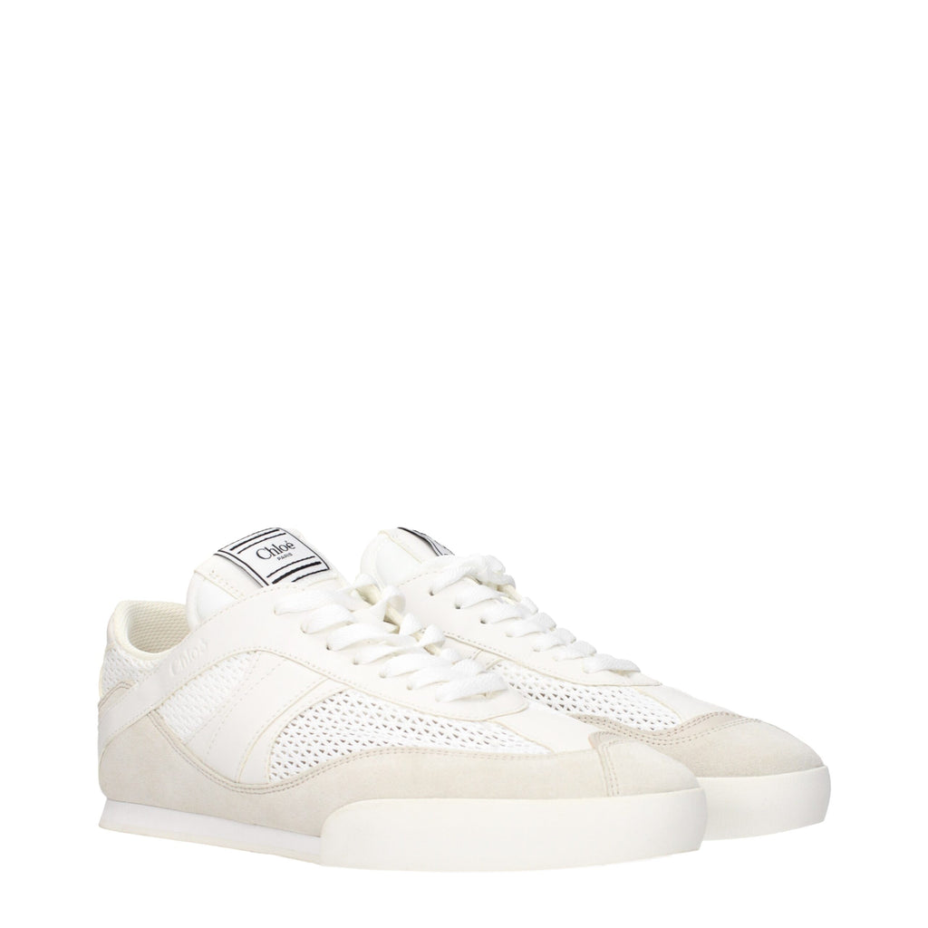 Chloé White Fabric Low Tops