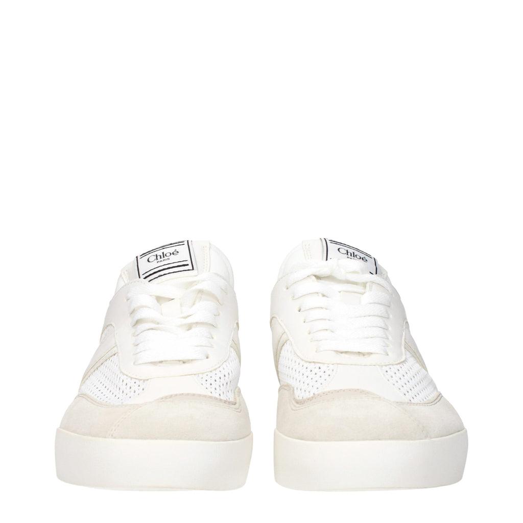 Chloé White Fabric Low Tops