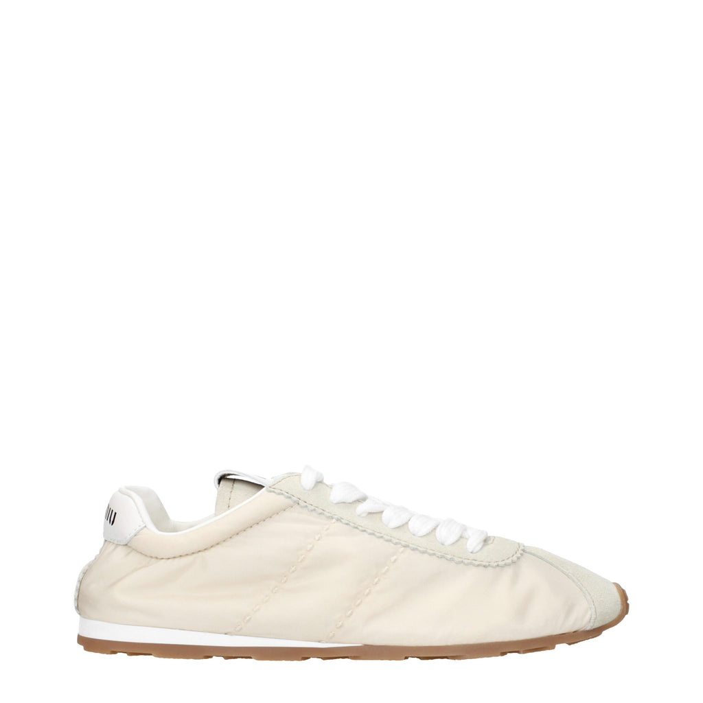 Miu Miu Beige Fabric Low Tops