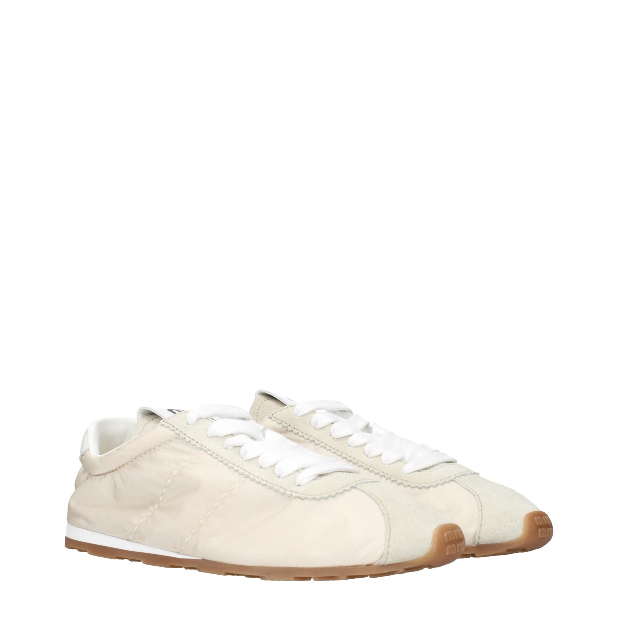 Miu Miu Beige Fabric Low Tops