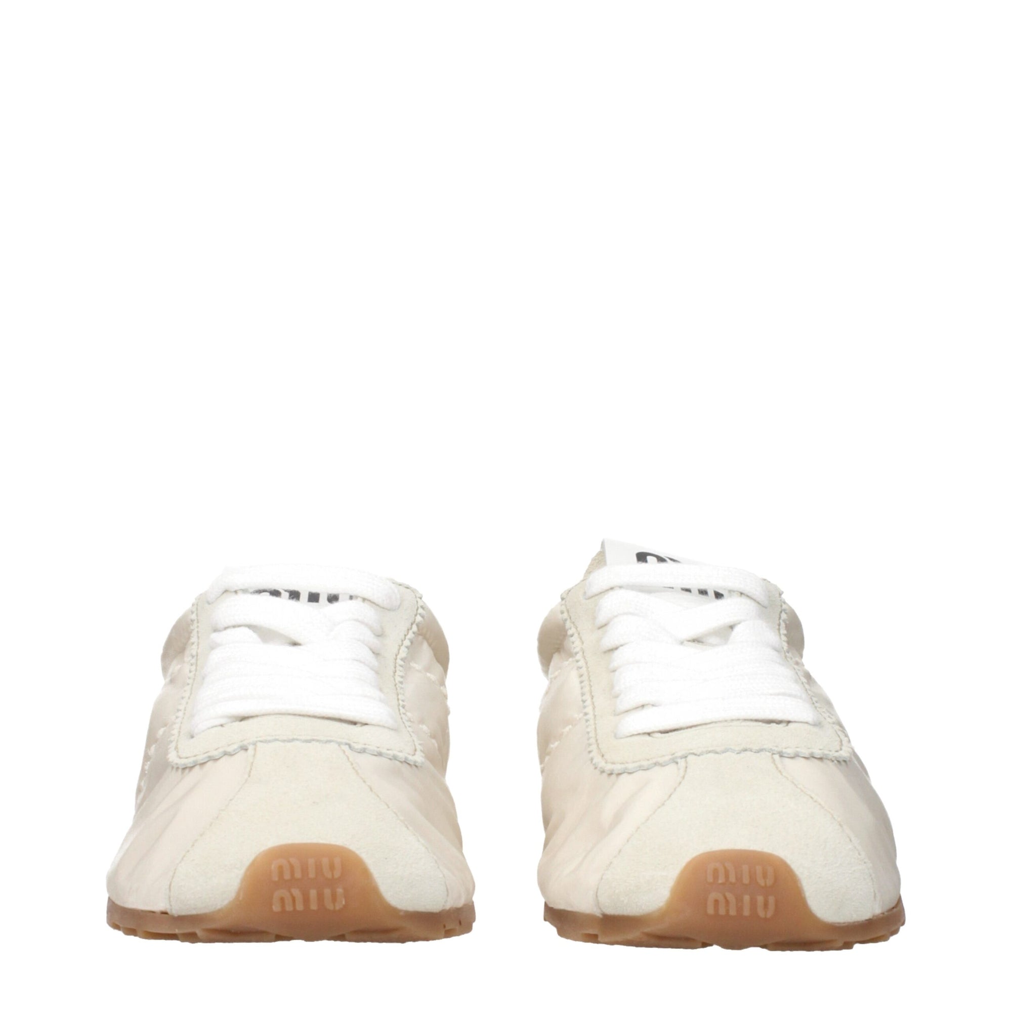 Miu Miu Beige Fabric Low Tops