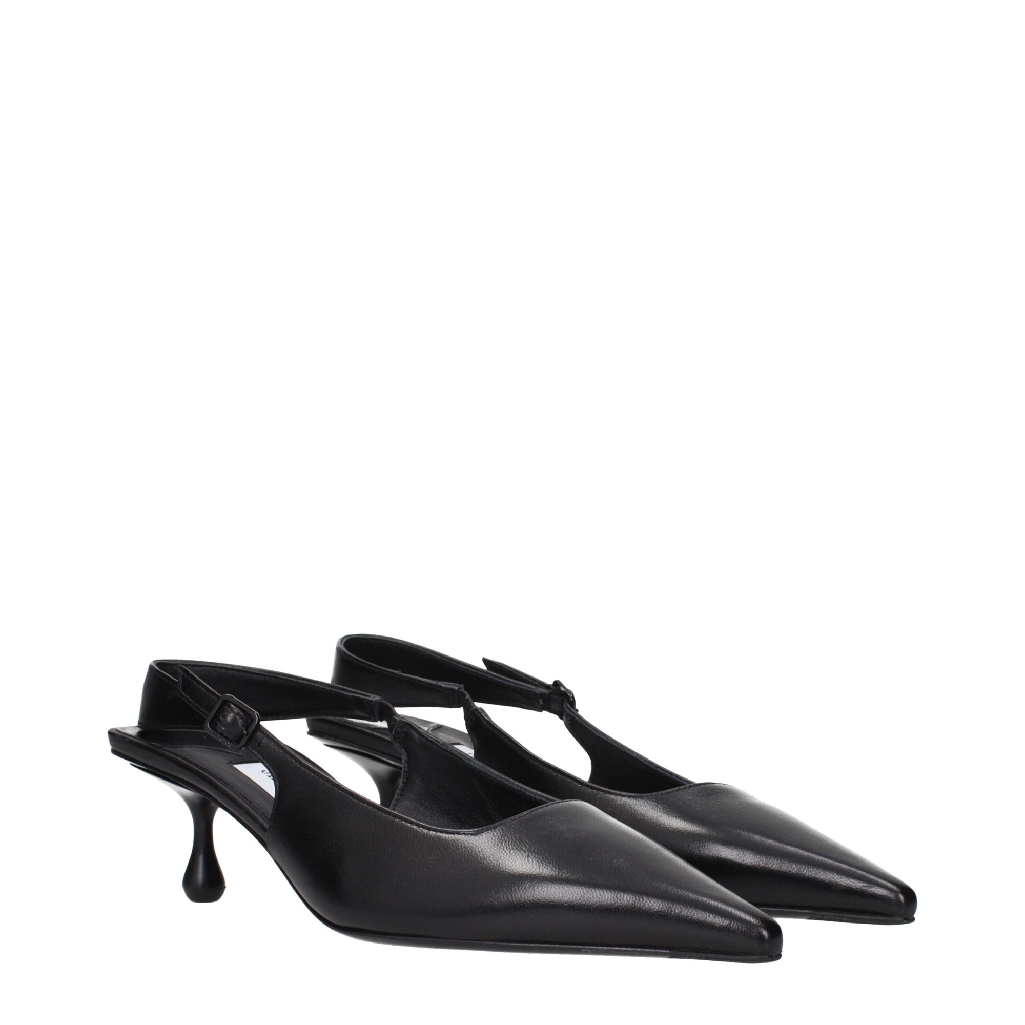 Jimmy Choo Black Leather Flat Sandals