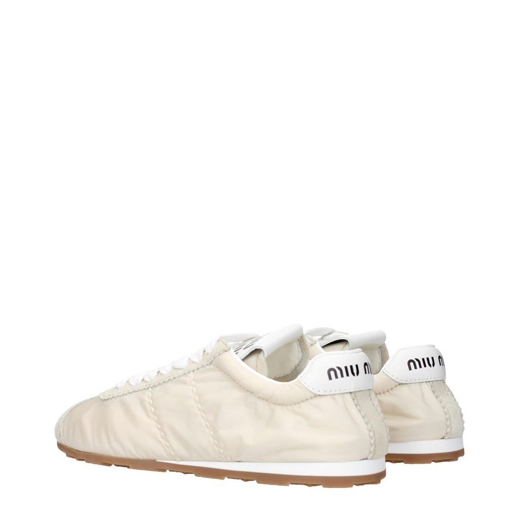Miu Miu Beige Fabric Low Tops