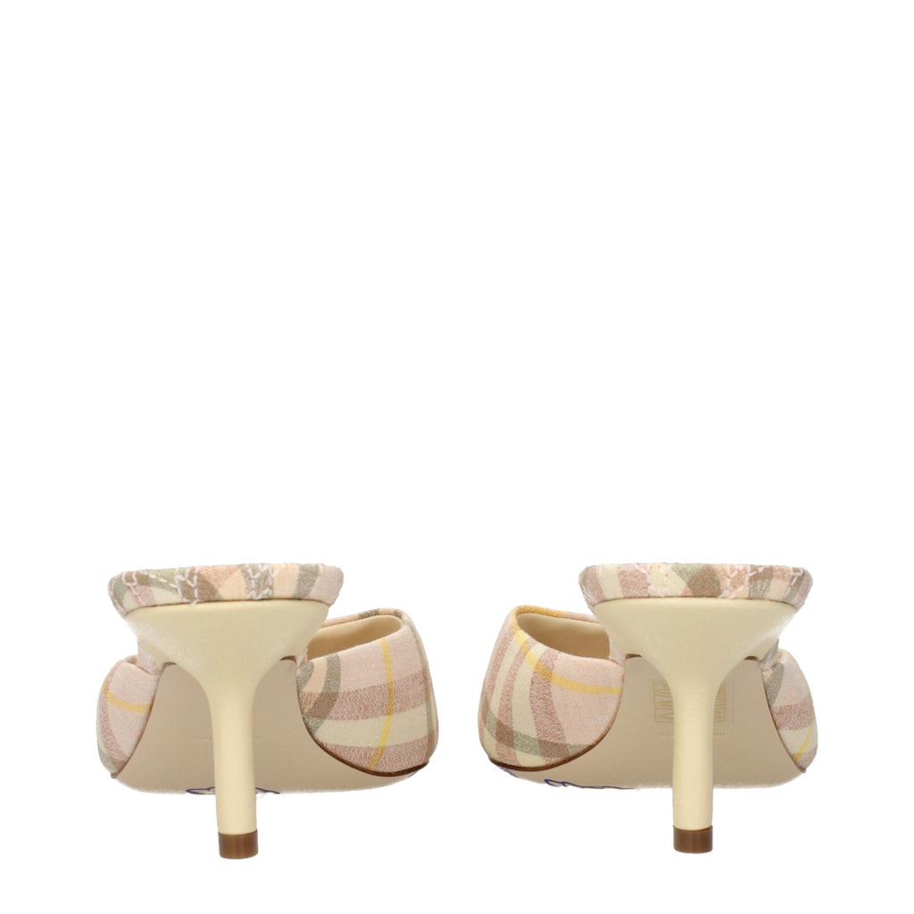 Burberry Pink Fabric Stiletto Heels Sandals