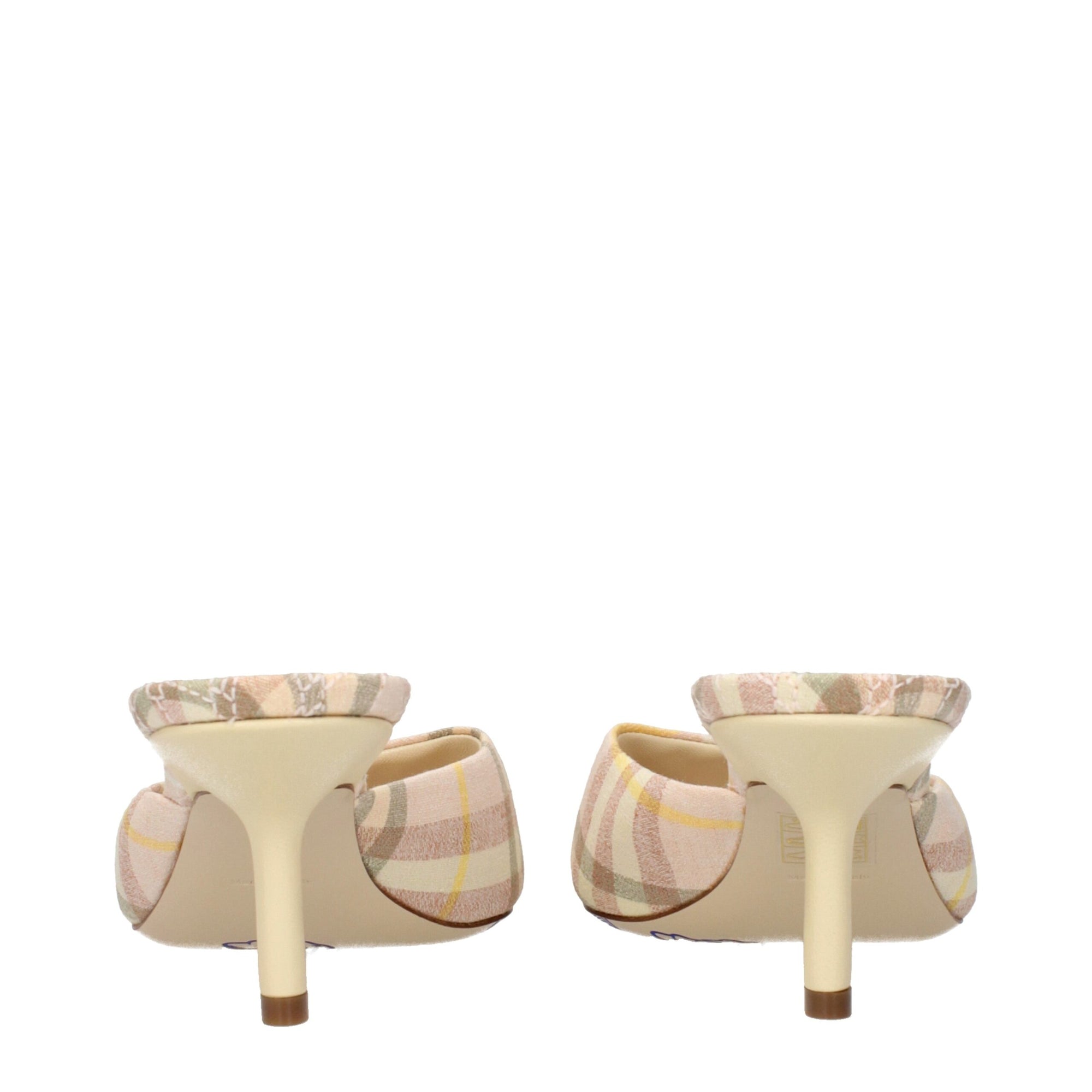 Burberry Pink Fabric Stiletto Heels Sandals