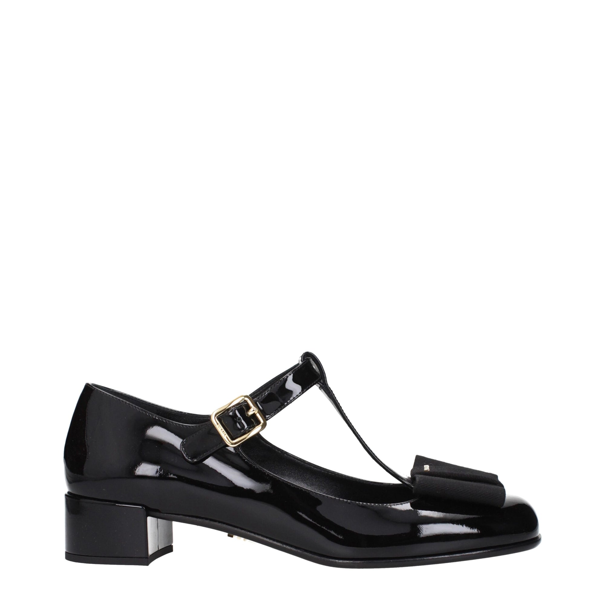Prada Black Leather Ballet Flats