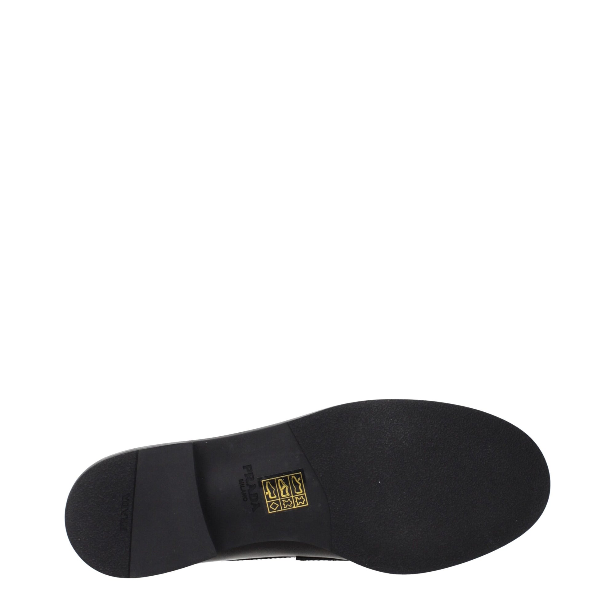 Prada Black Leather Slip-On Loafers