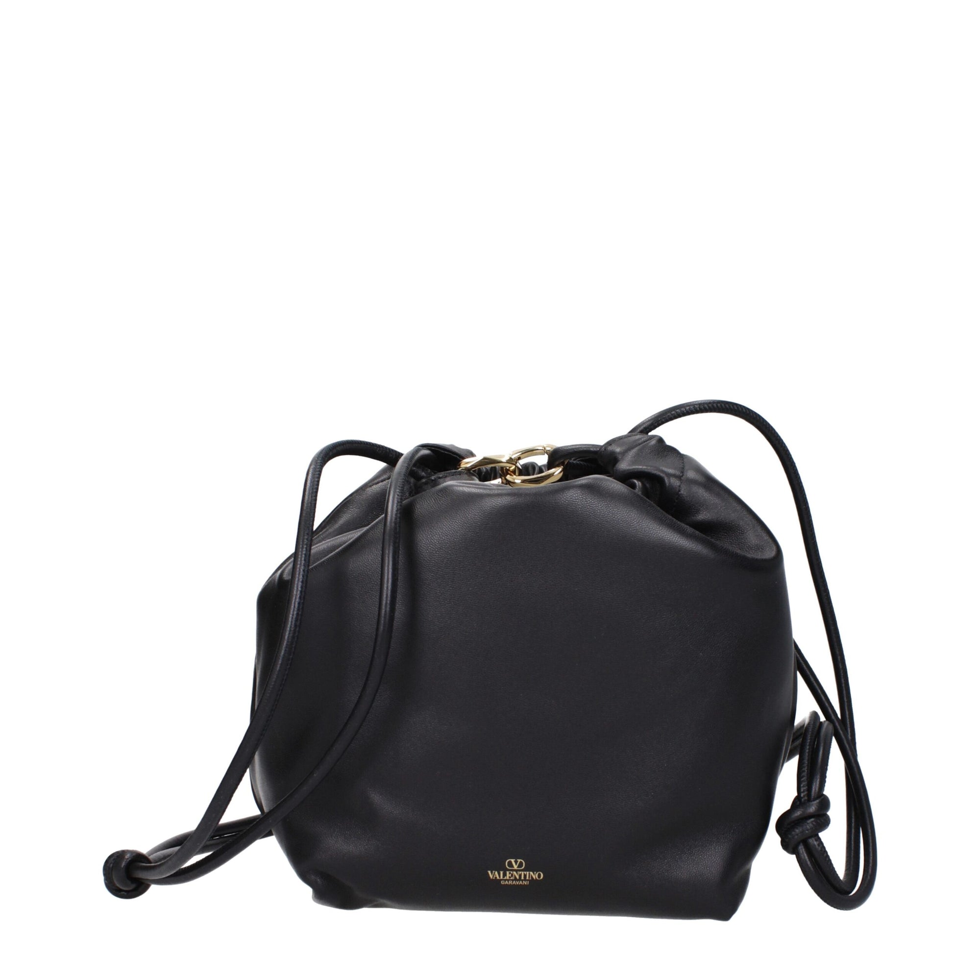 Valentino Garavani Black Leather Shoulder Bags