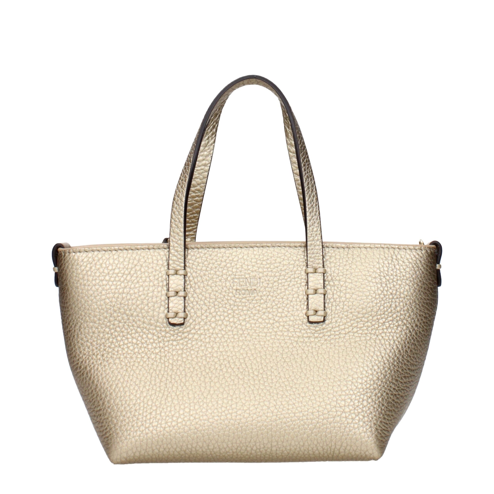 Fendi Gold Leather Handbags