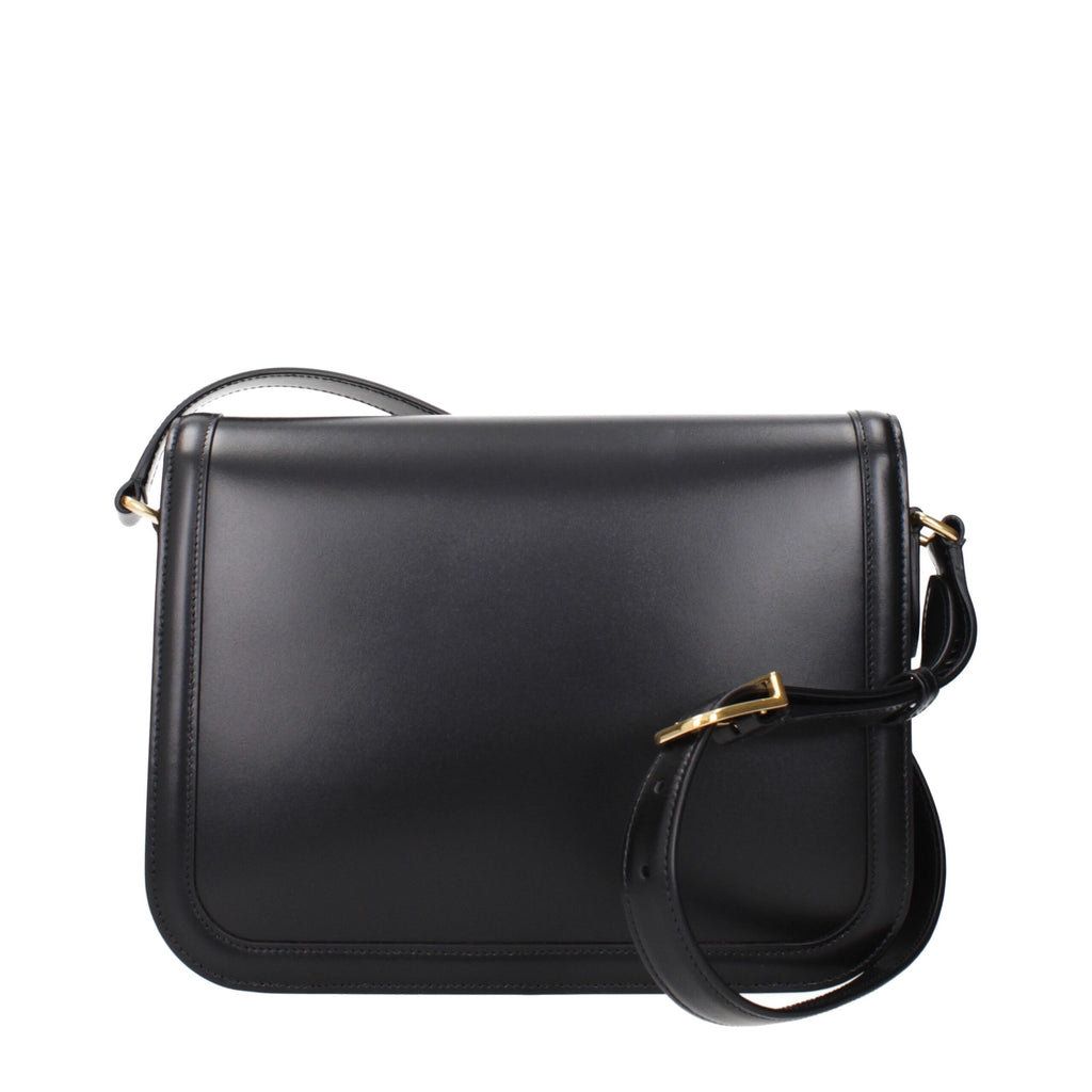 Valentino Garavani Black Leather Shoulder Bags