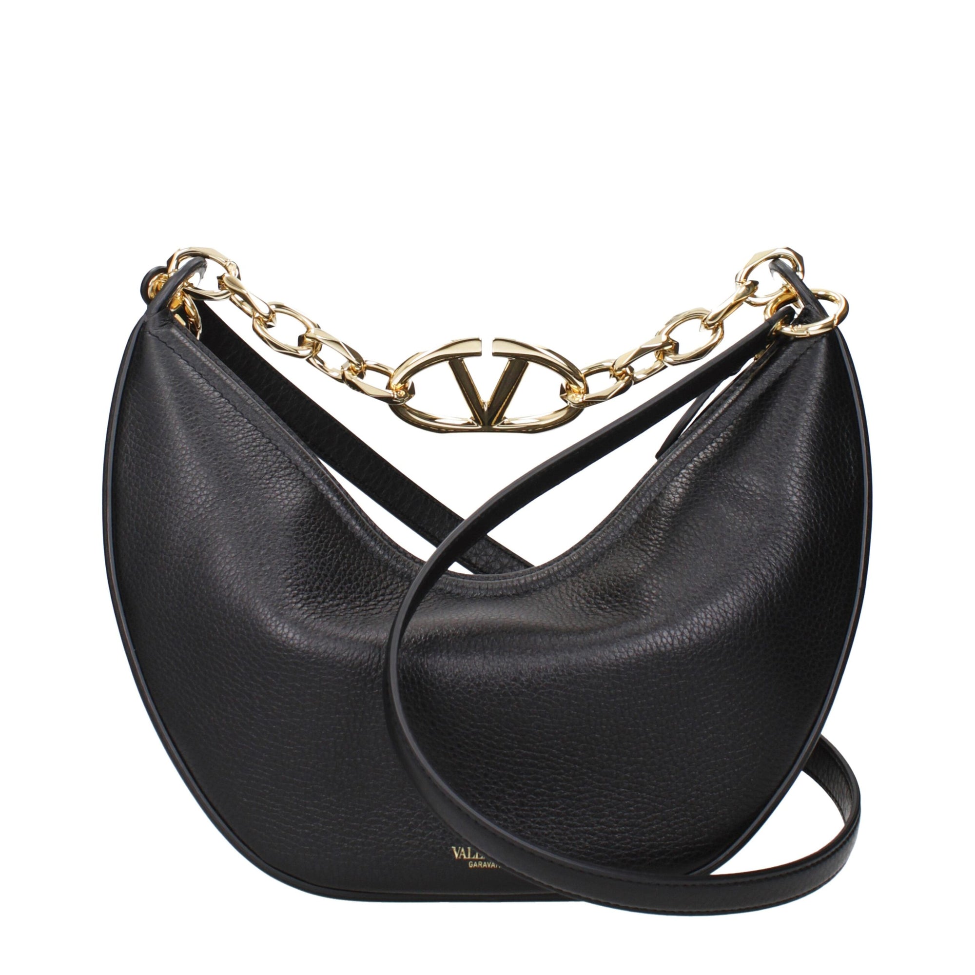 Valentino Garavani Black Leather Handbags