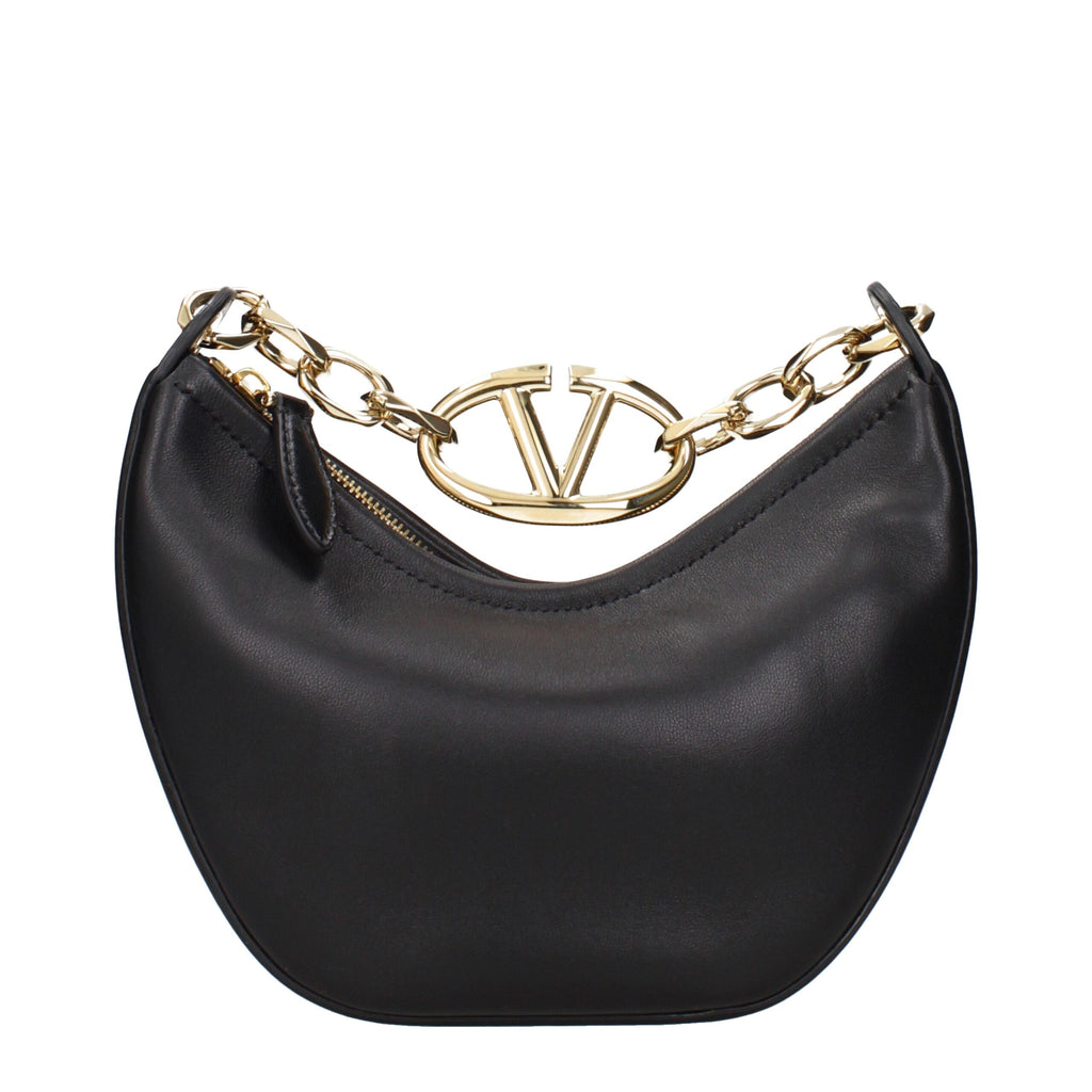 Valentino Garavani Black Leather Handbags