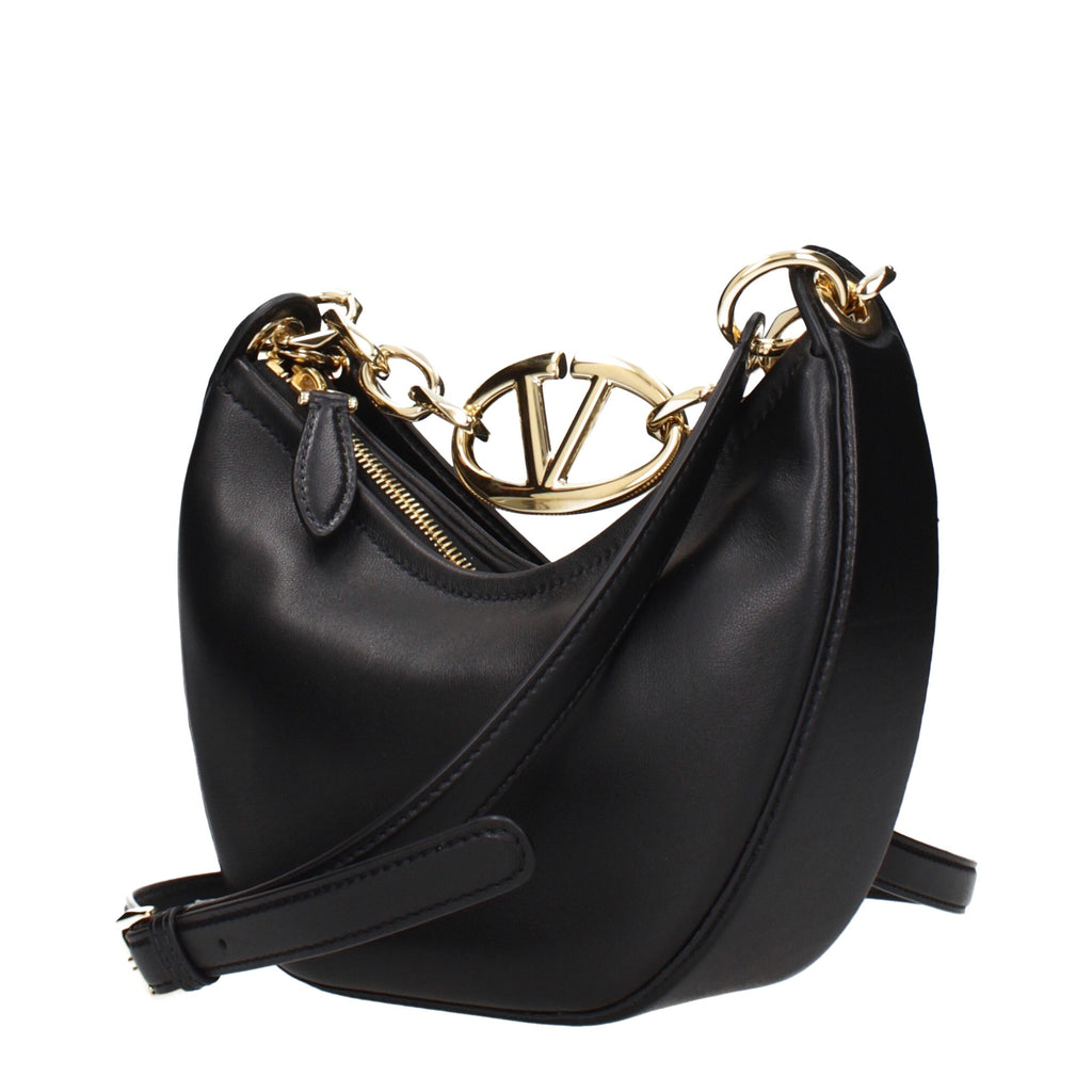 Valentino Garavani Black Leather Handbags