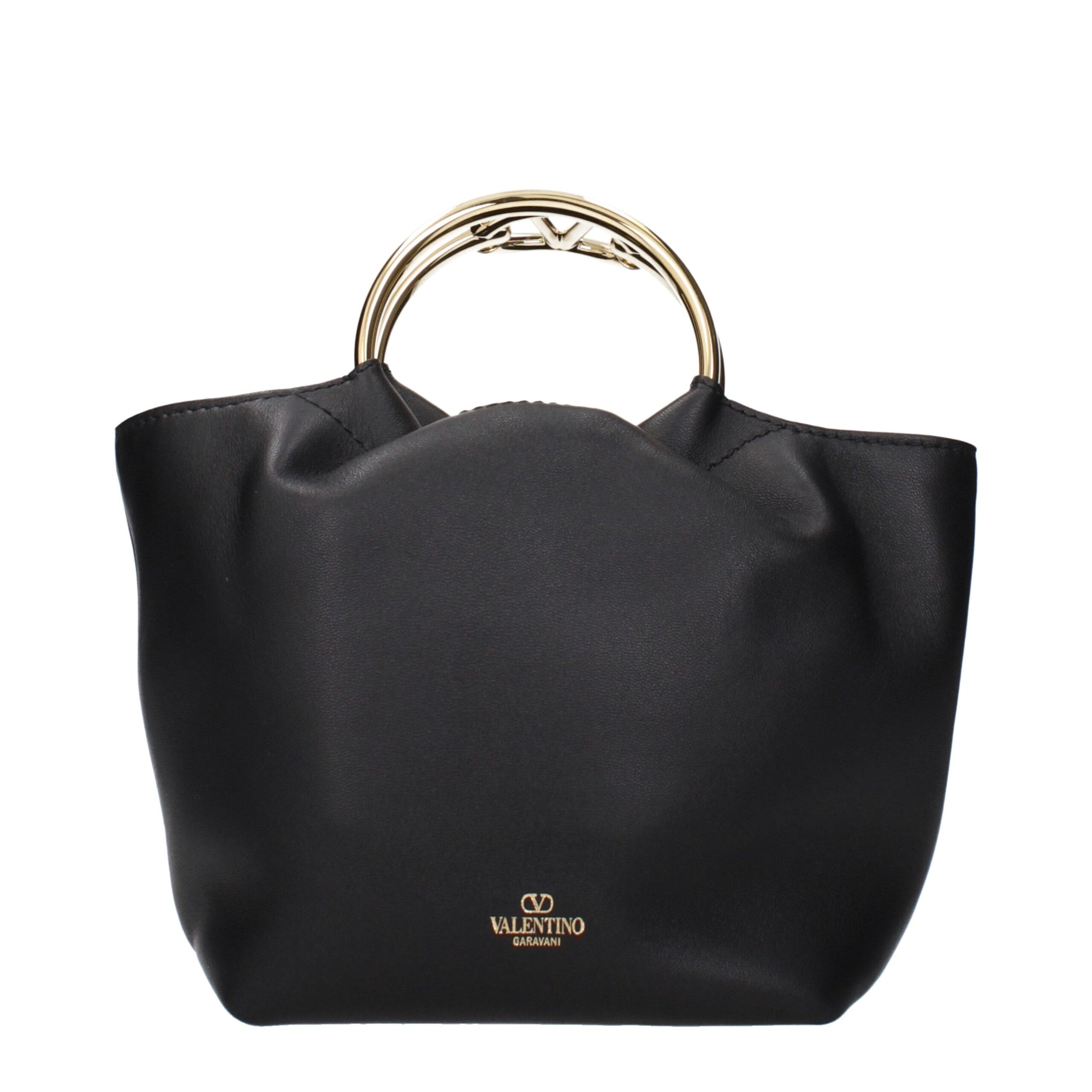 Valentino Garavani Black Leather Handbags