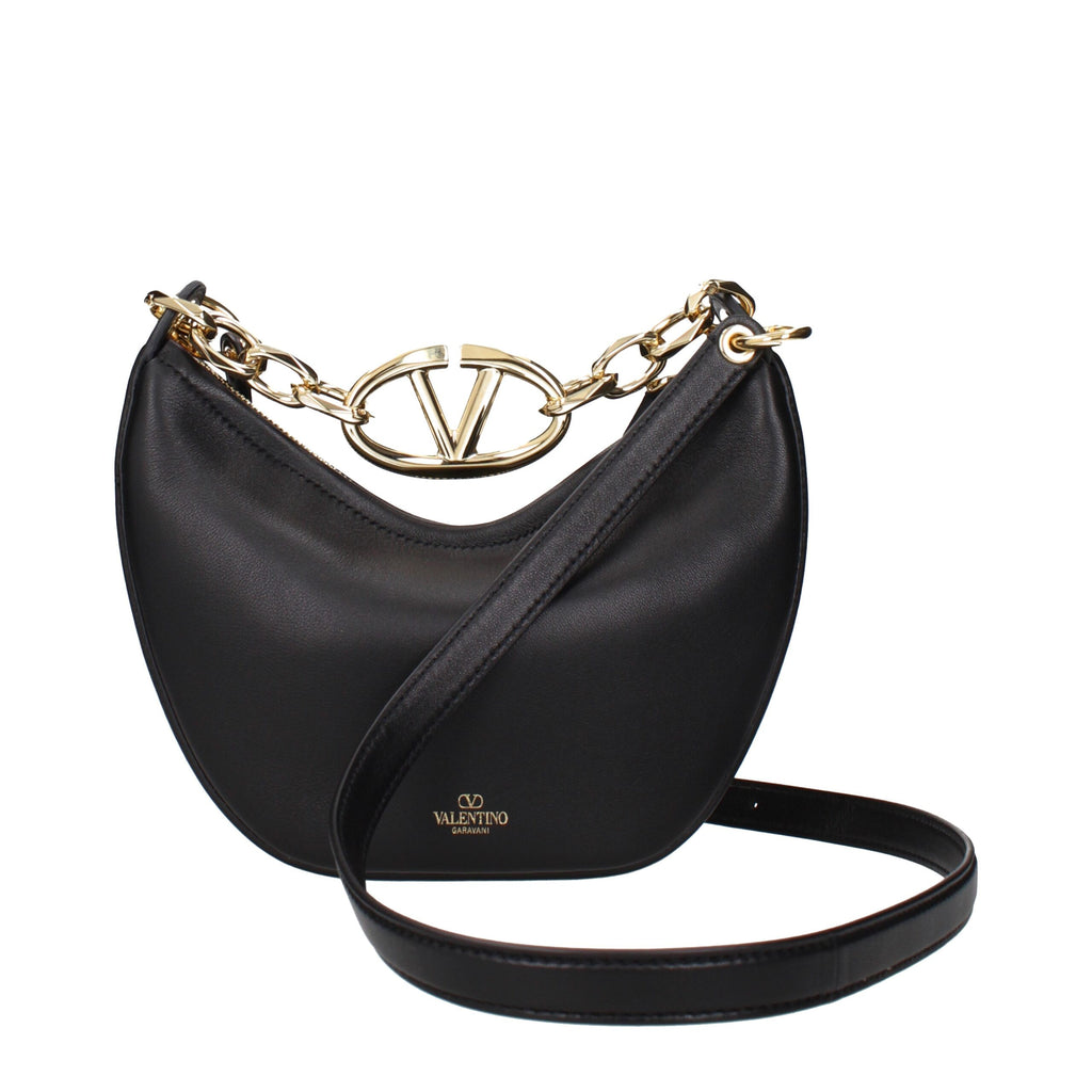 Valentino Garavani Black Leather Handbags