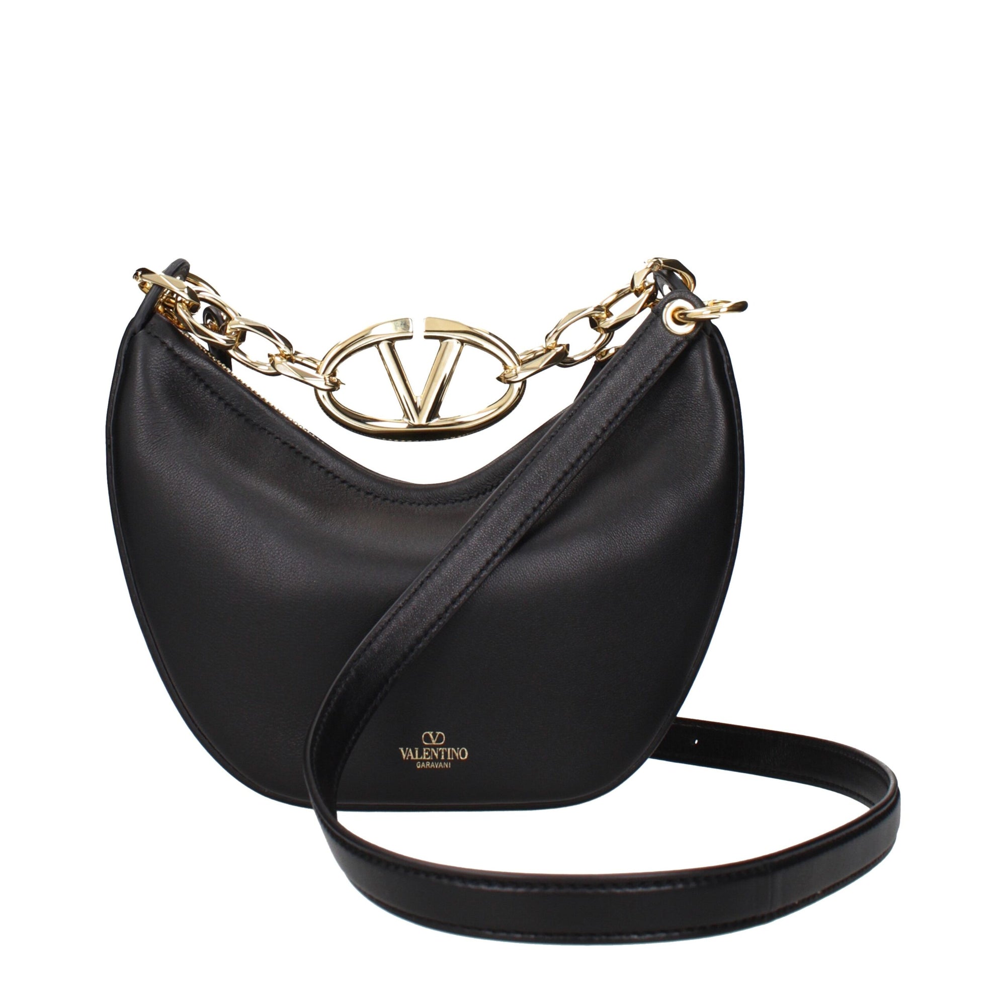 Valentino Garavani Black Leather Handbags