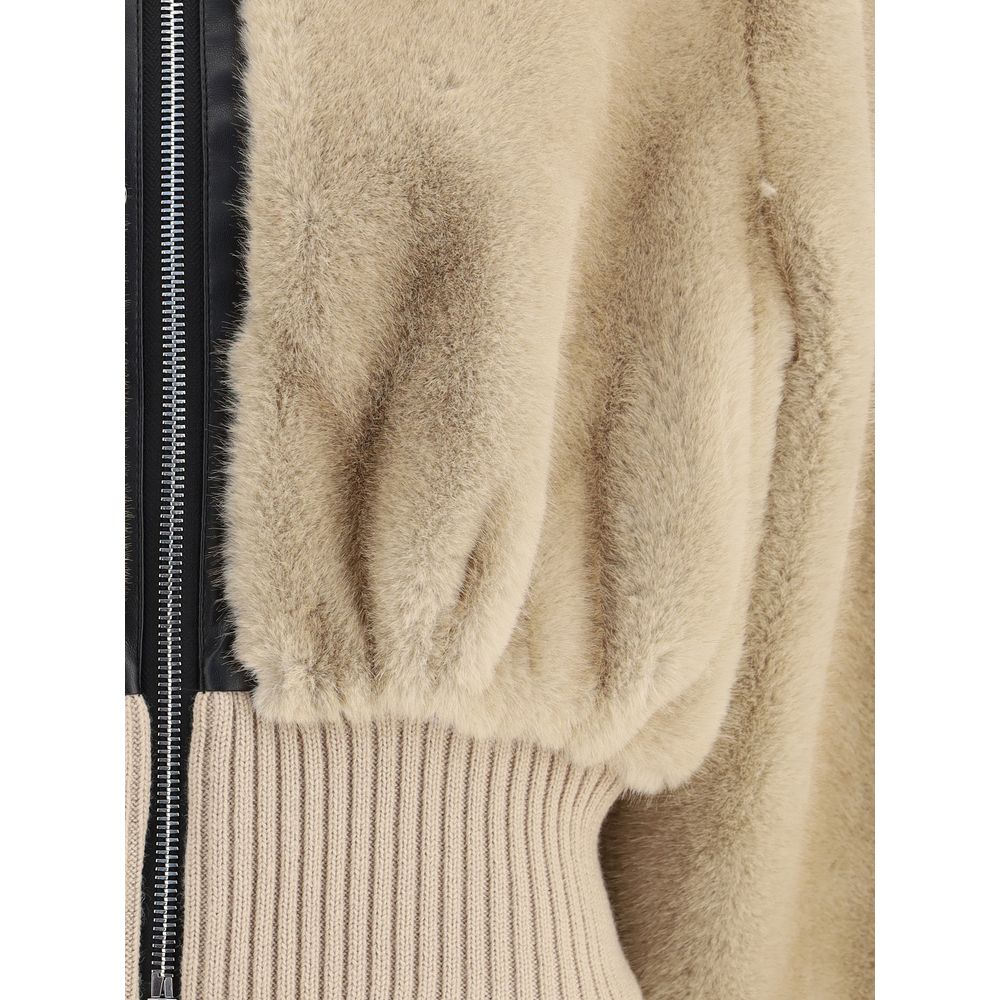 PINKO Faux fur bomber Jacket