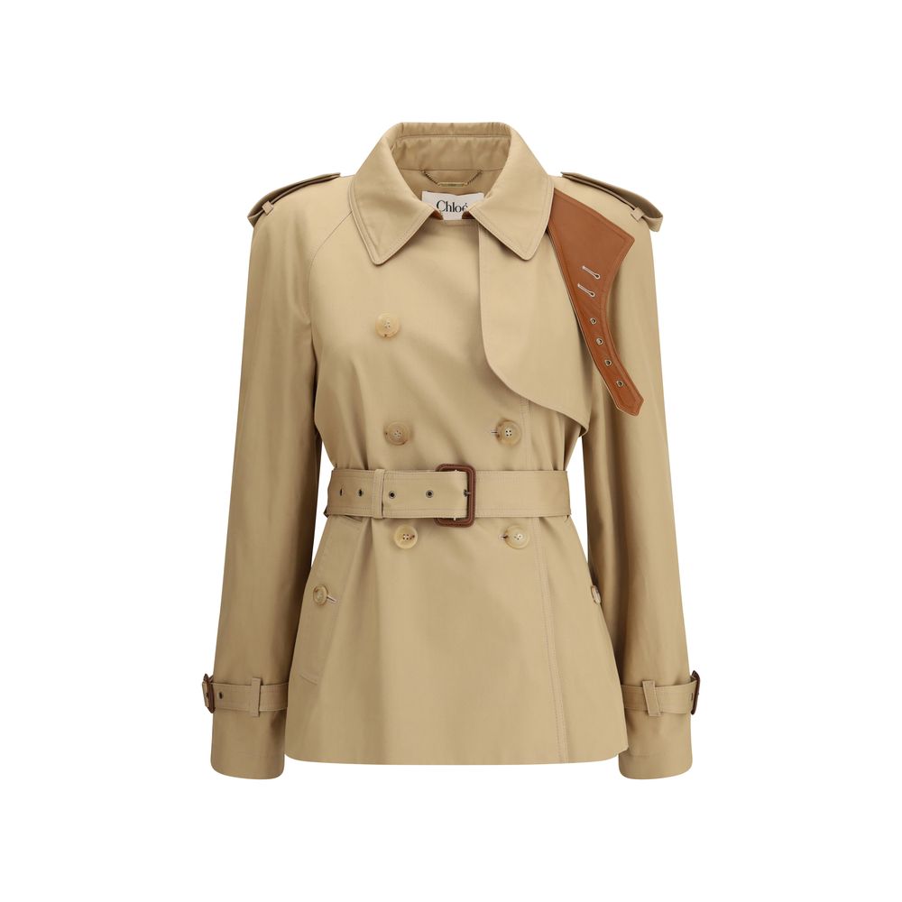 Chloé Short cotton gabardine Trench Coat