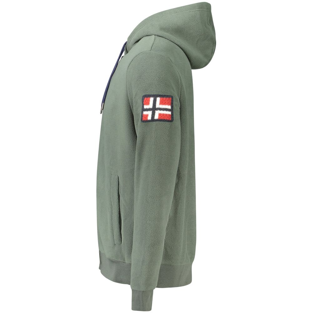 Norway 1963 Green Polyester Men's Hooded Sweater