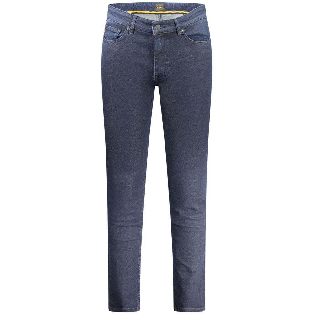 Hugo Boss Blue Cotton Men Jeans