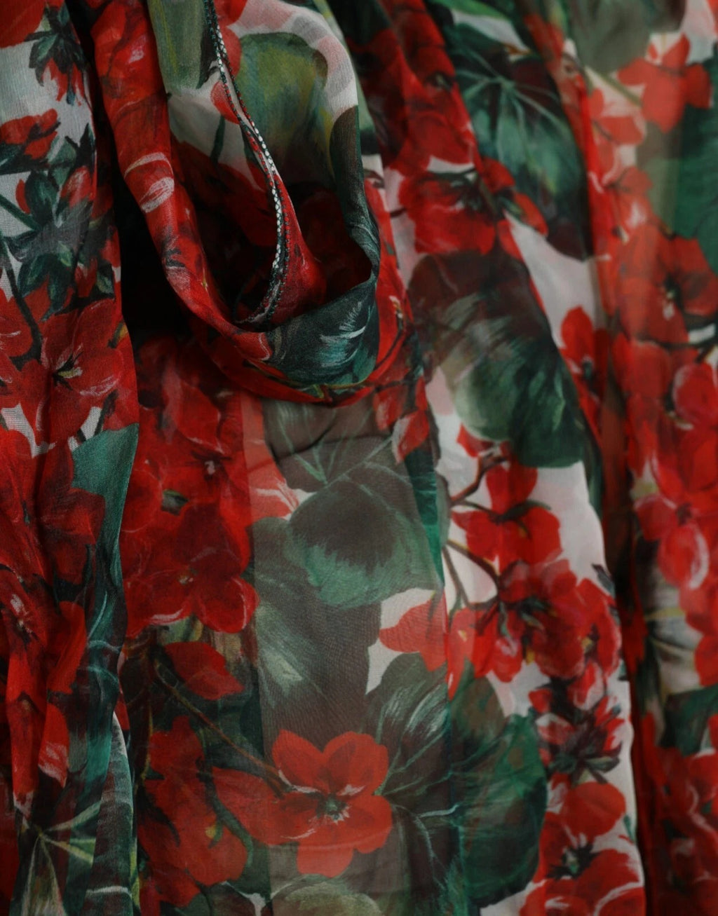 Dolce & Gabbana Multicolor Floral Silk Collar Blouse