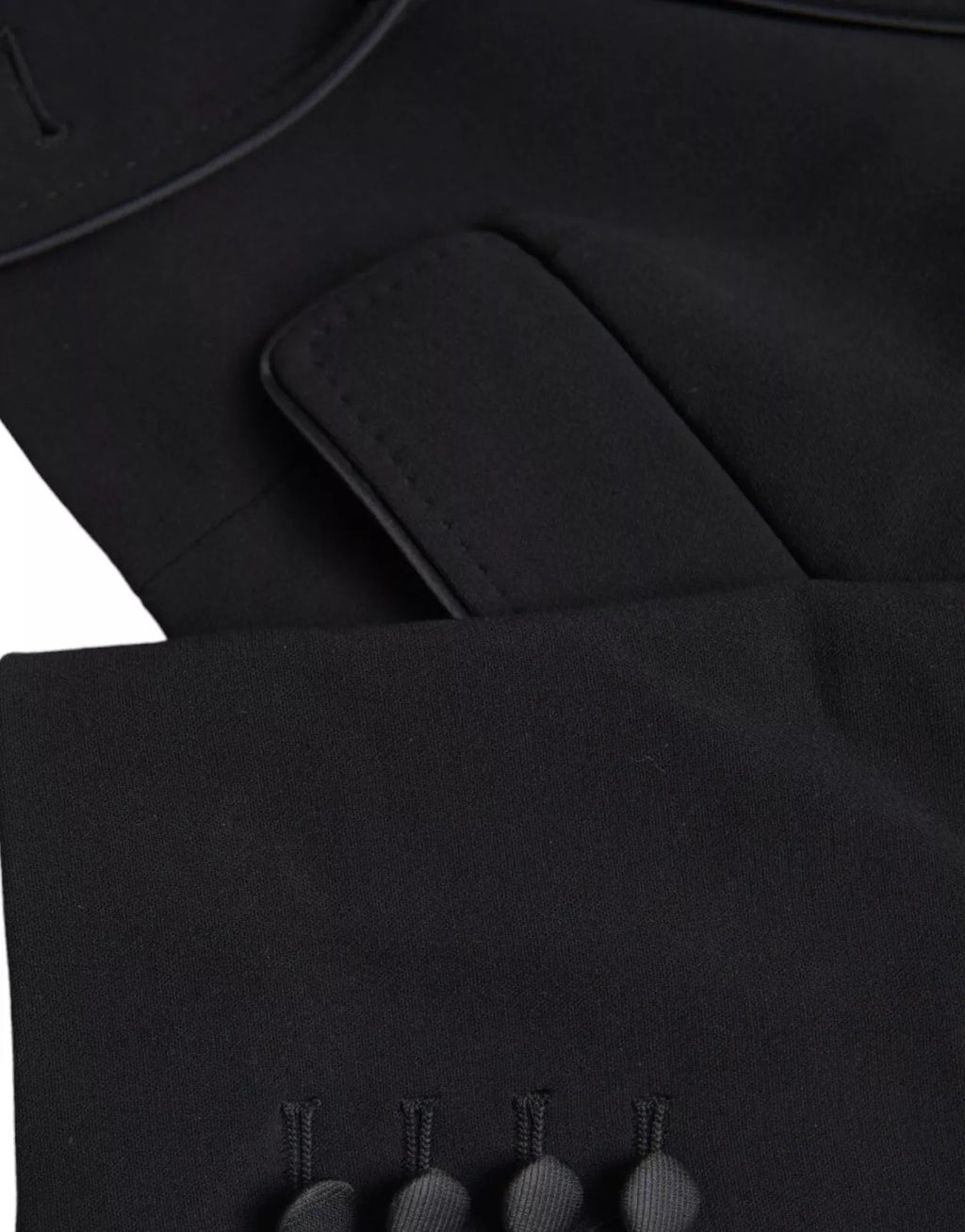 Dolce & Gabbana Black Wool Single Breasted Cropped Jacket
