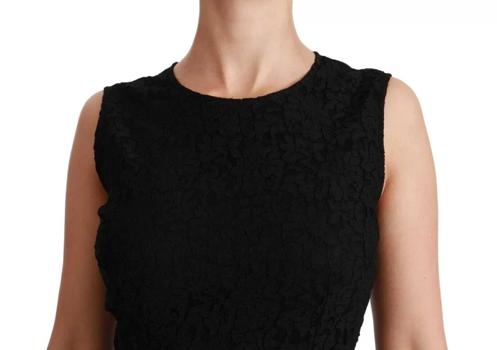 Dolce & Gabbana Black Lace Gown Bodycon Sheath STAFF Dress