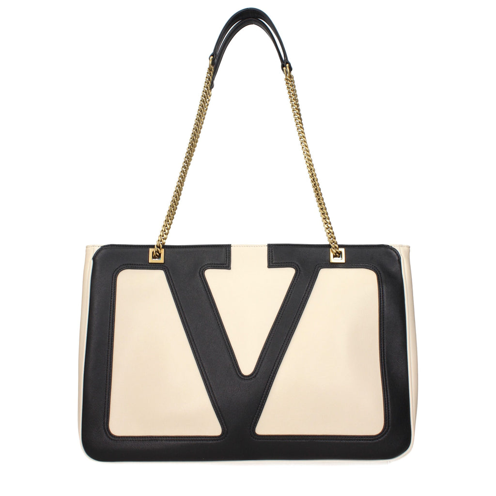 Valentino Garavani Beige Leather Shoulder Bags