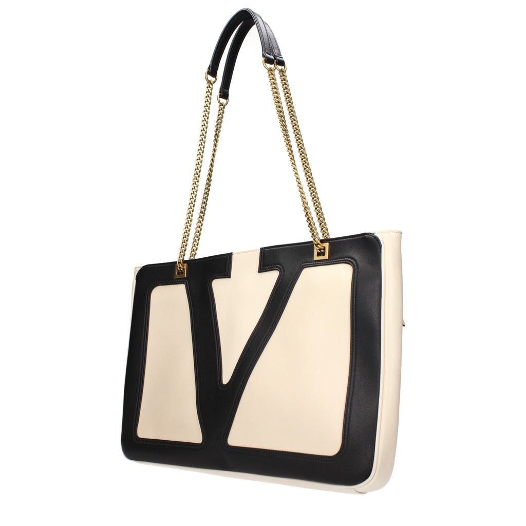 Valentino Garavani Beige Leather Shoulder Bags