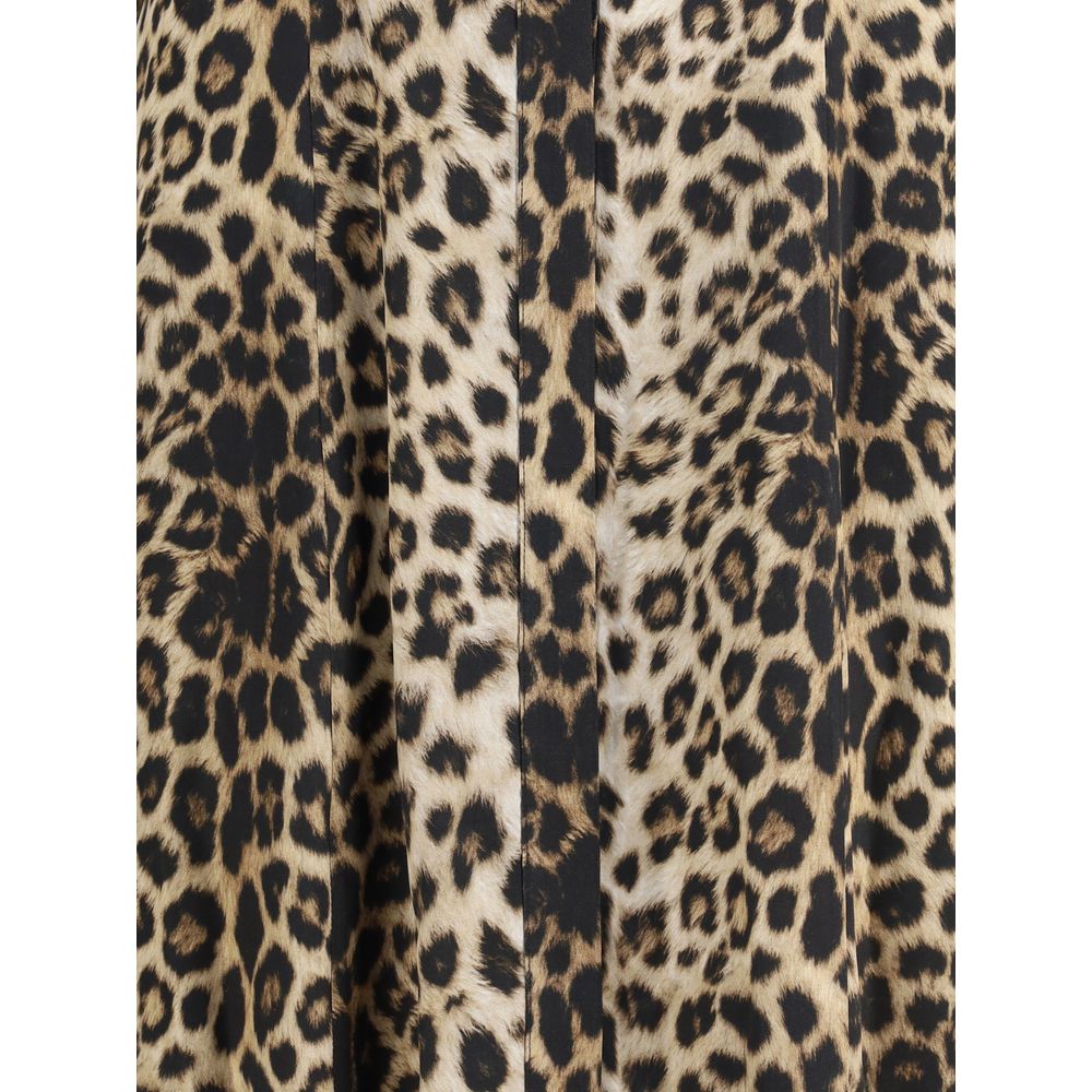Crida Milano Windsor leopard satin midi Dress