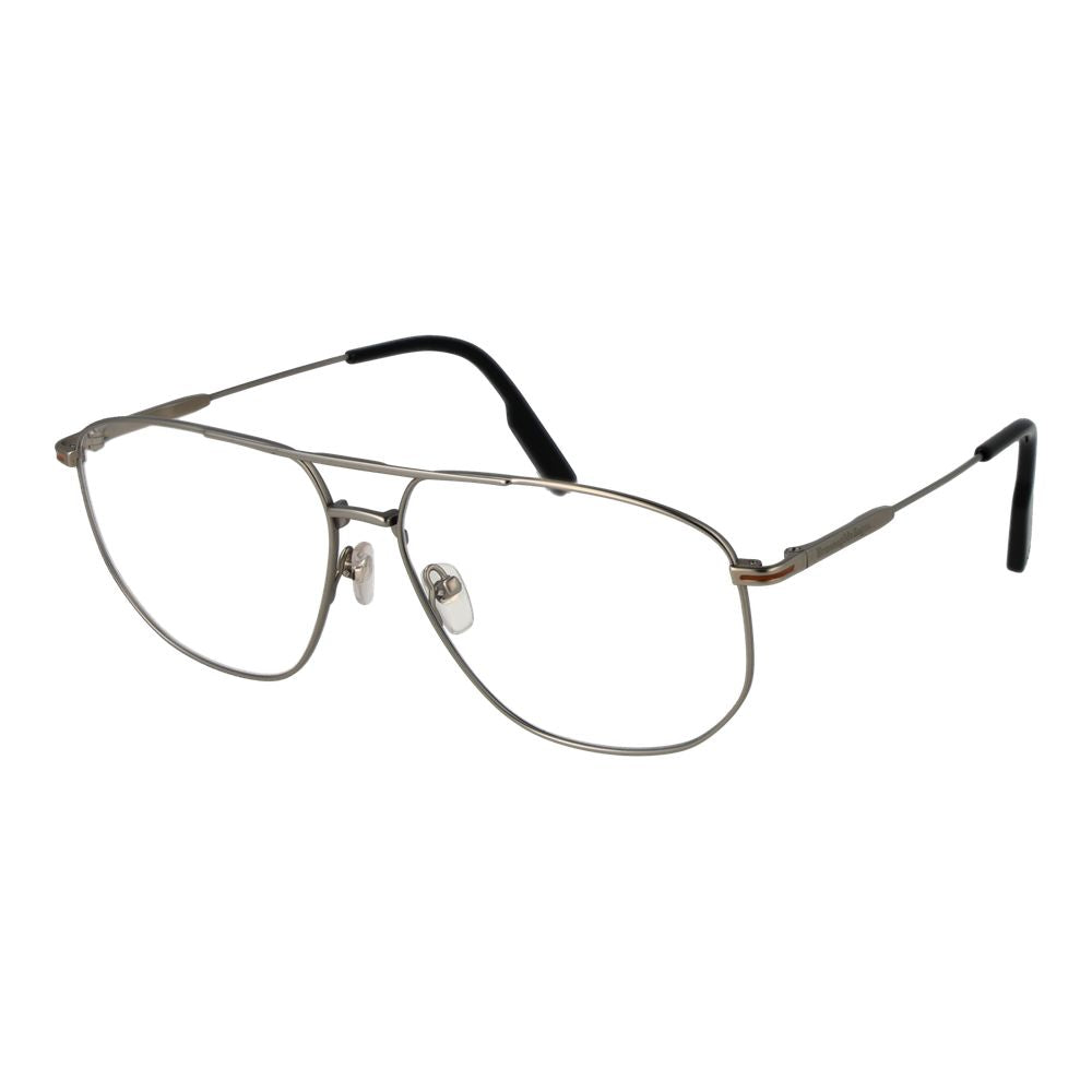 Ermenegildo Zegna Silver Men Optical Frames