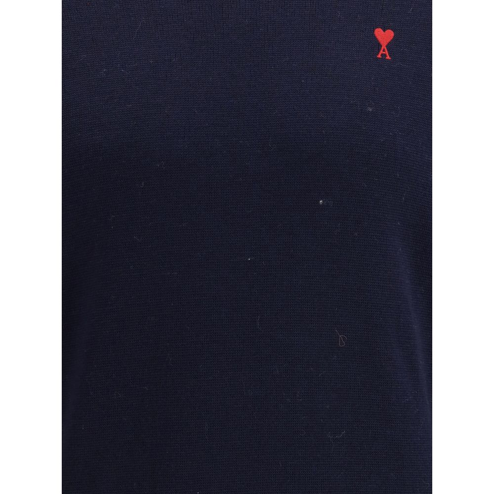 Ami Paris Pull Col Rond Ami De Coeur