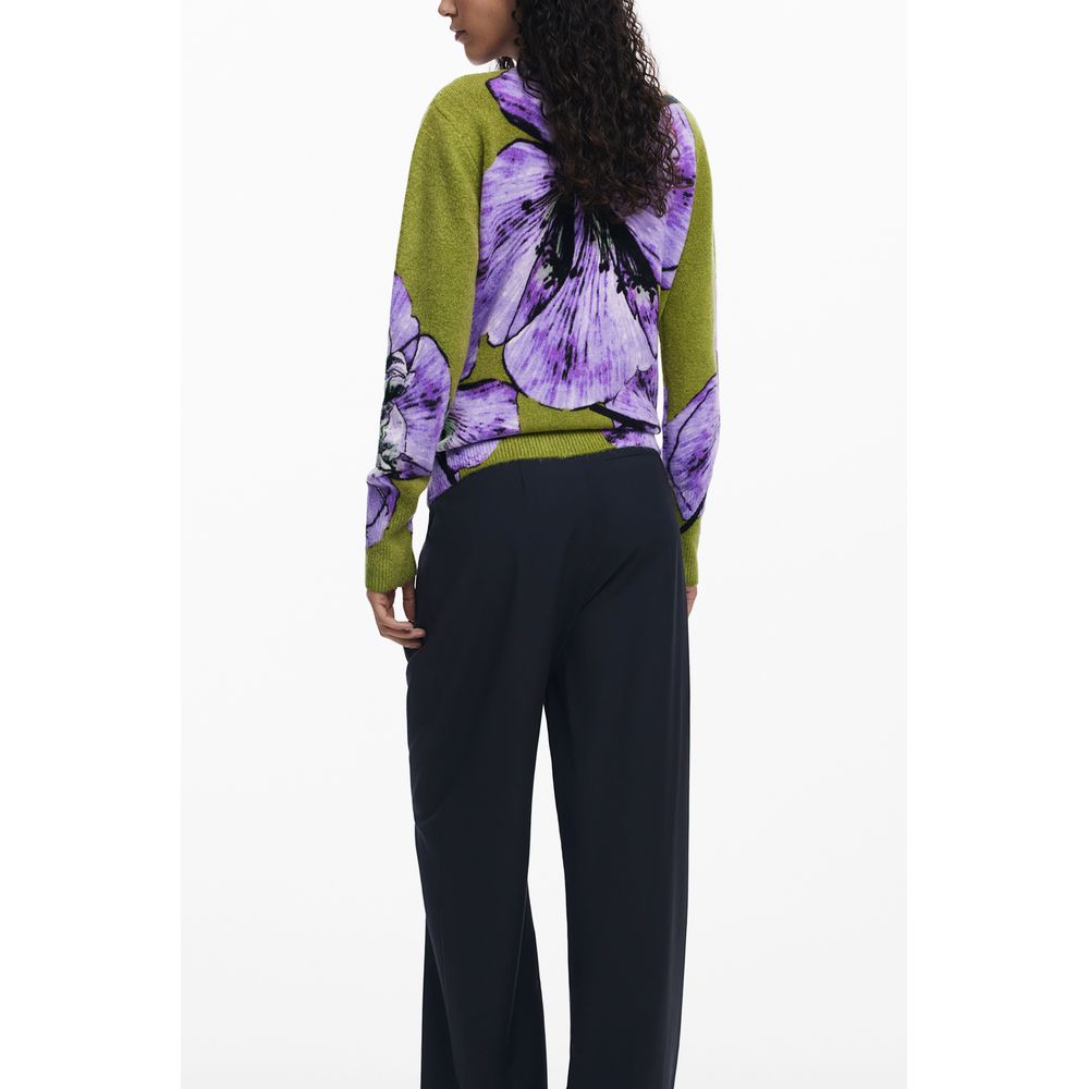 Desigual Purple Elastane Women Sweater