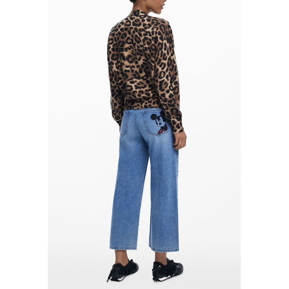 Desigual Brown Elastane Women Sweater