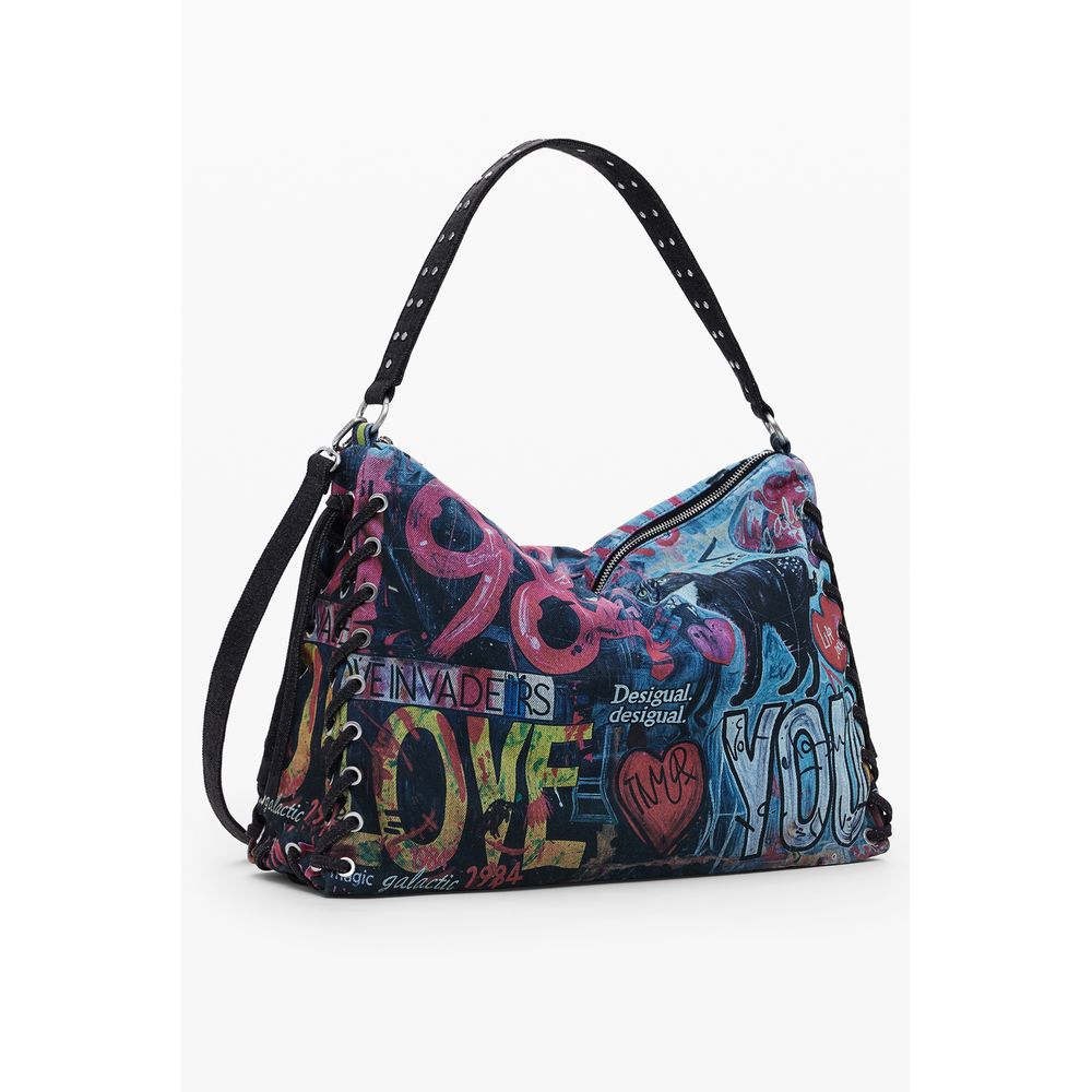 Desigual Blue Cotton Women Handbag