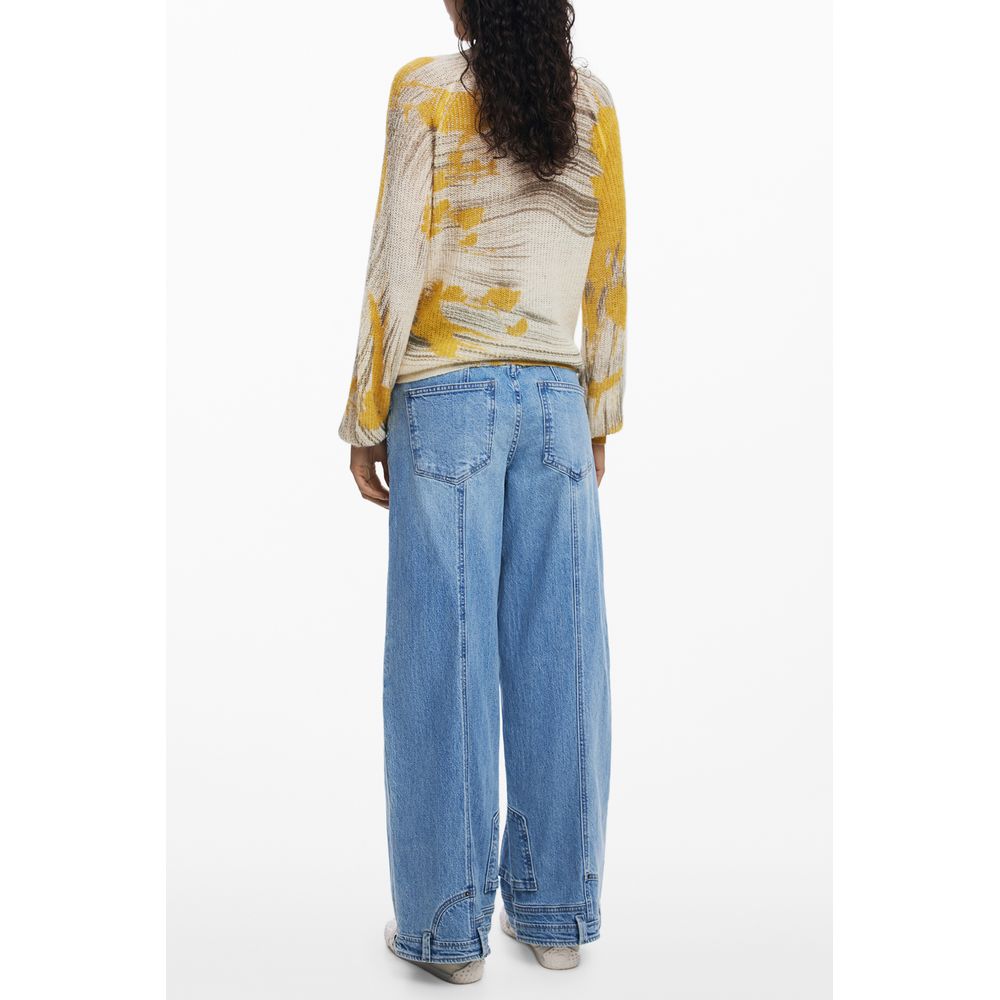 Desigual Yellow Wool Women Sweater