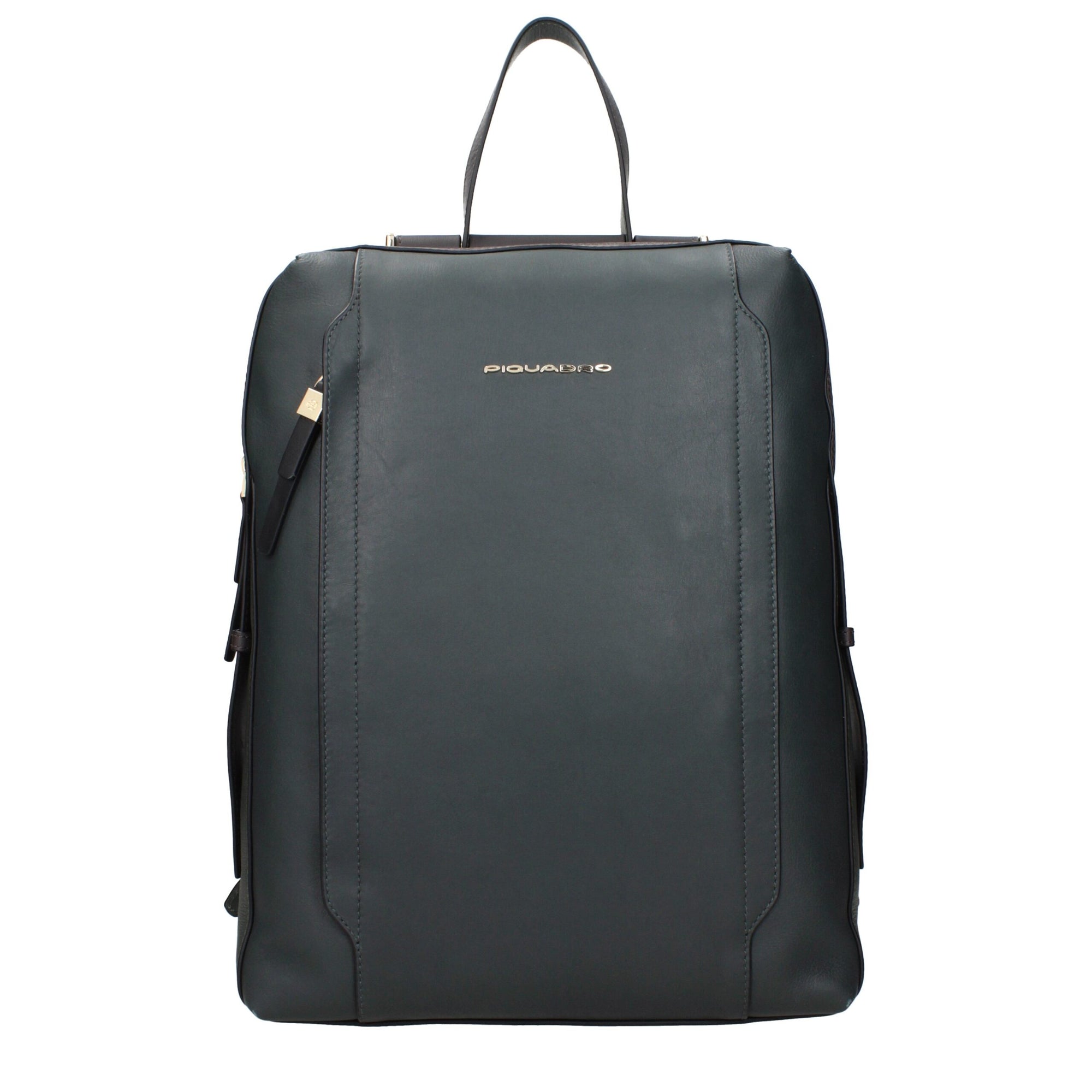 Piquadro Green Leather Backpacks