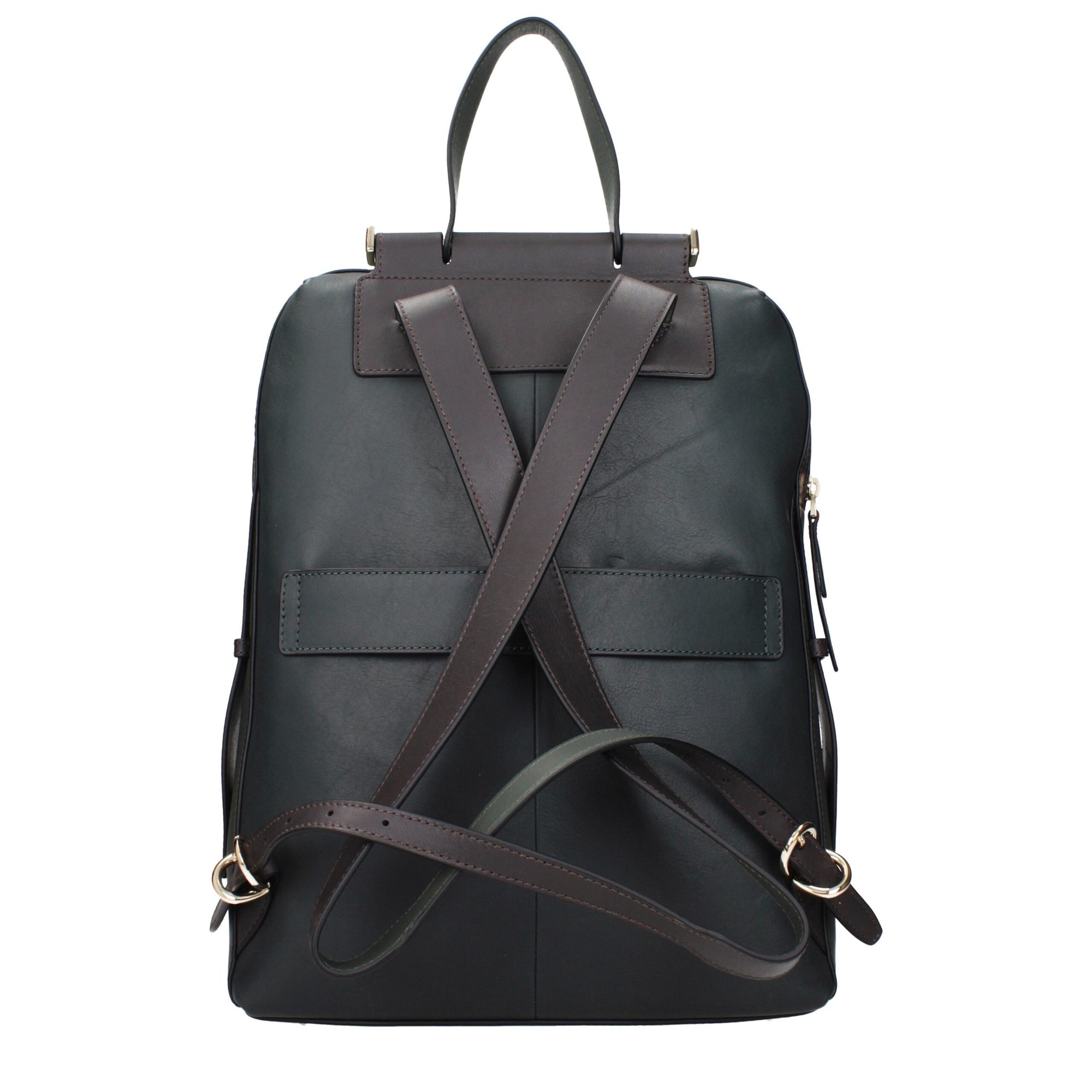 Piquadro Green Leather Backpacks
