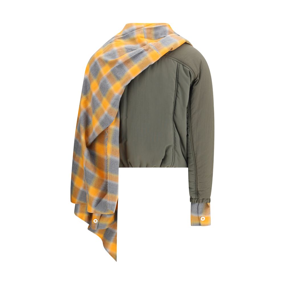 MARBELL Maxi-scarf Puffer Jacket