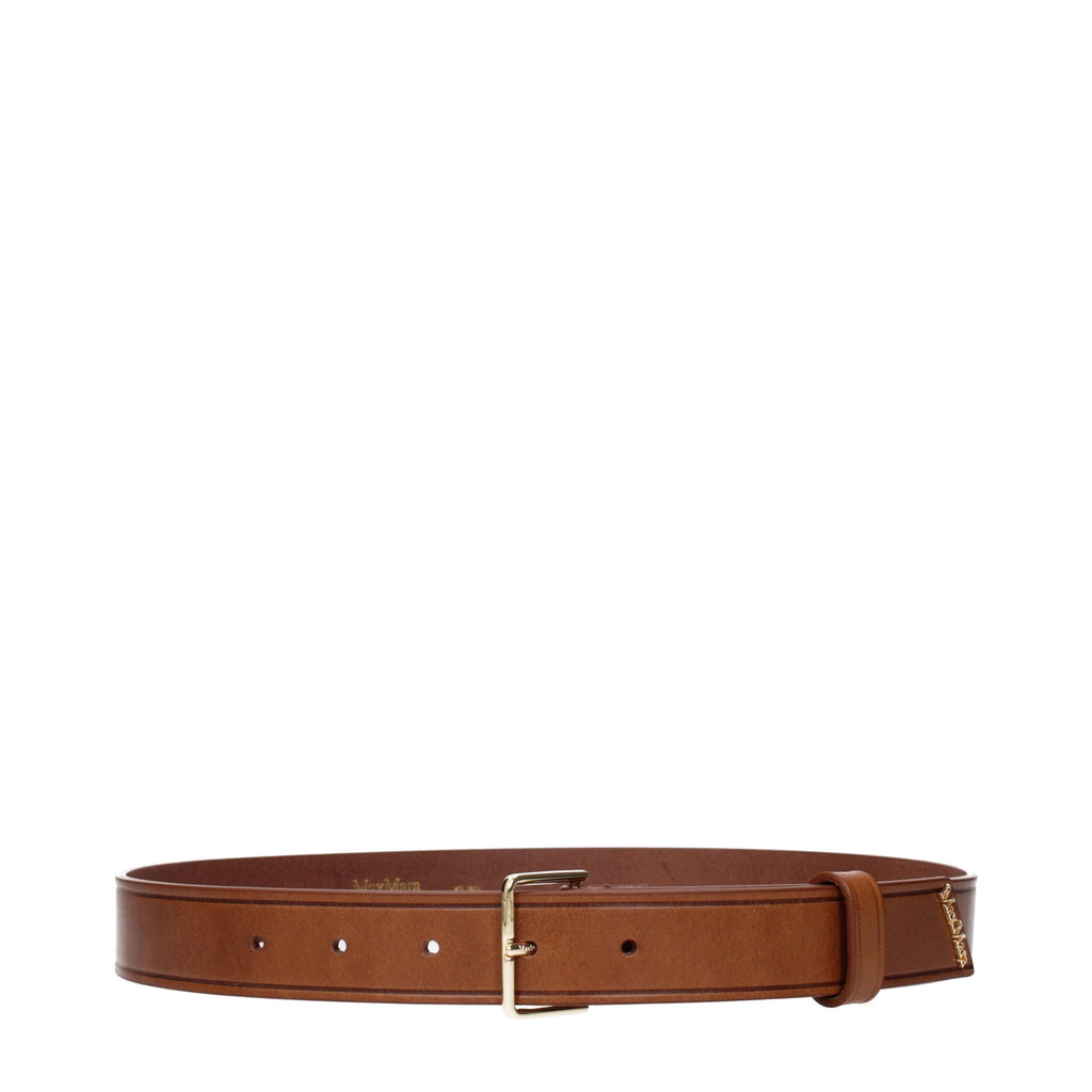 Max Mara Brown Leather Regular Belts