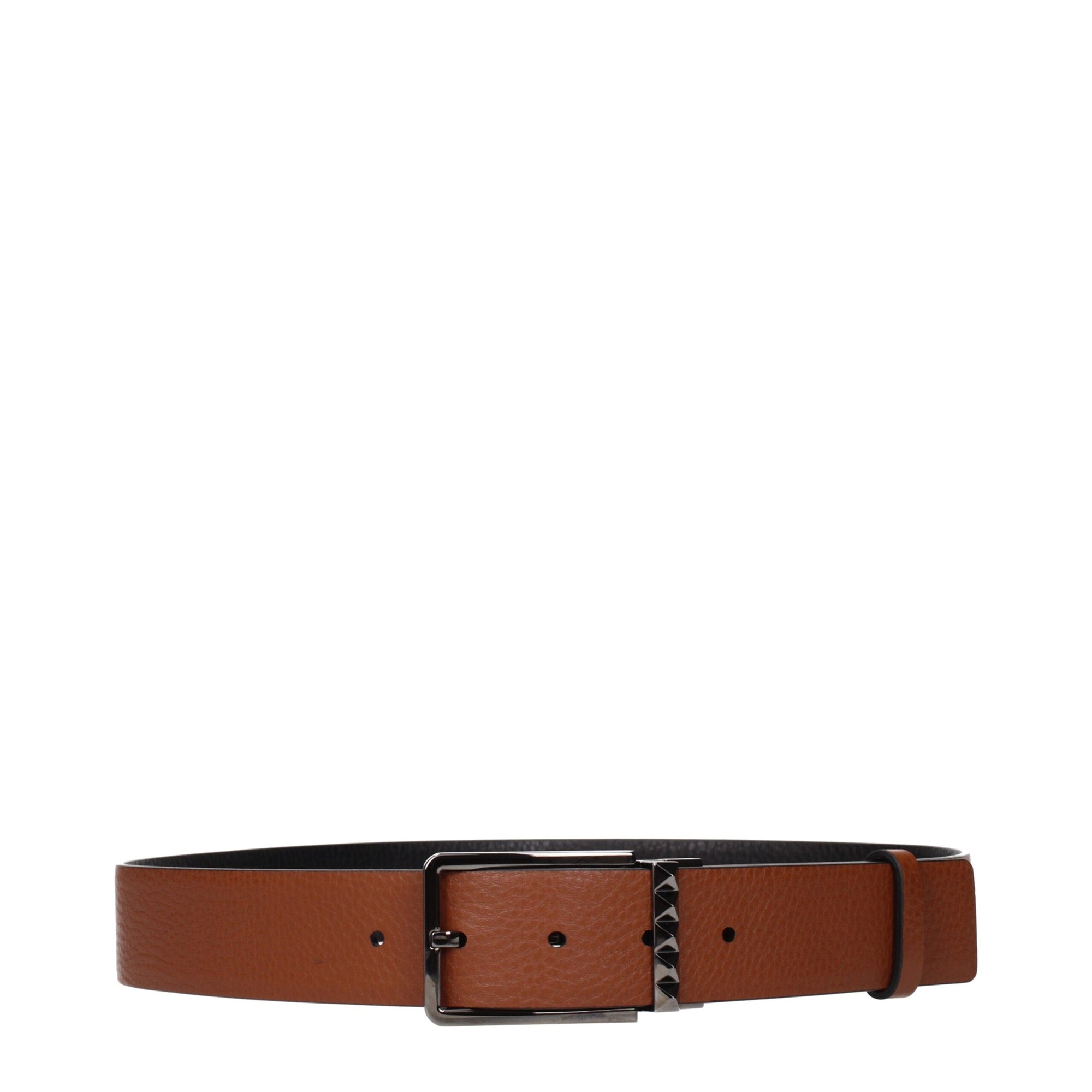 Valentino Garavani Black Leather Regular Belts