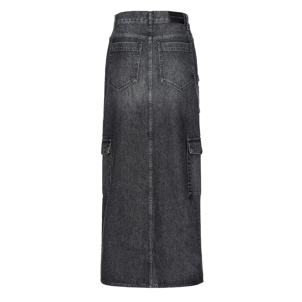 PINKO Black Cotton Skirt