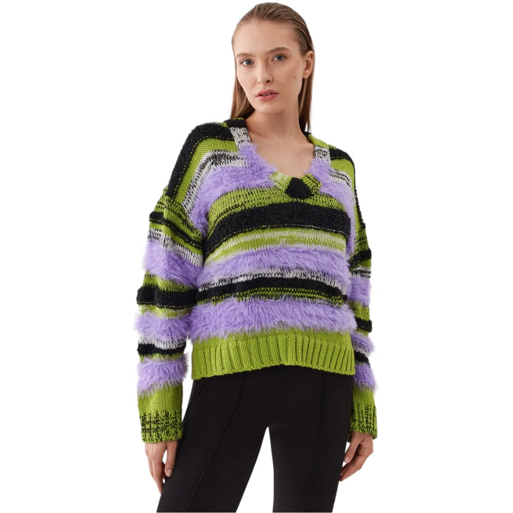 PINKO Purple Marabou Sweater