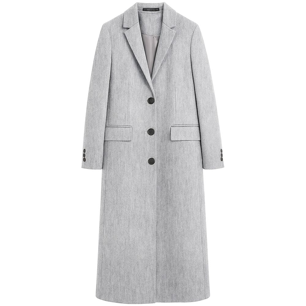 Made in Italy Gray Wool Jackets & Coat