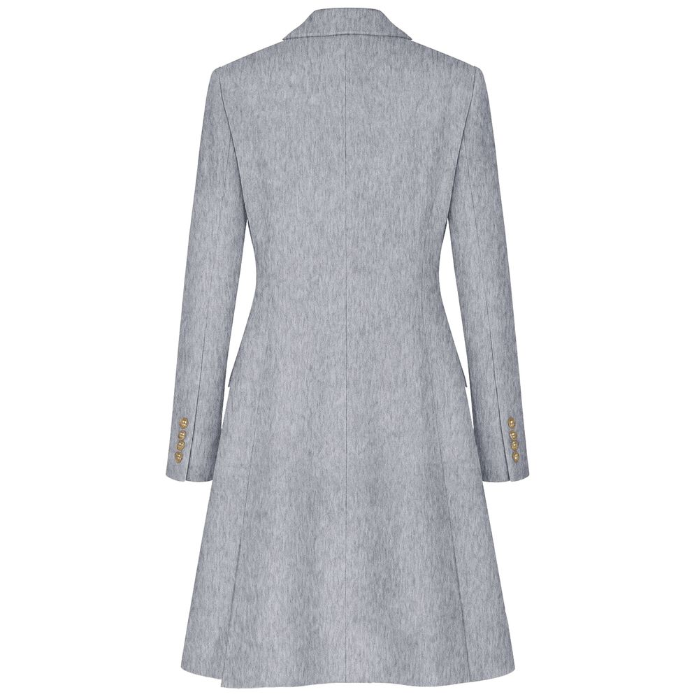 Made in Italy Gray Wool Jackets & Coat