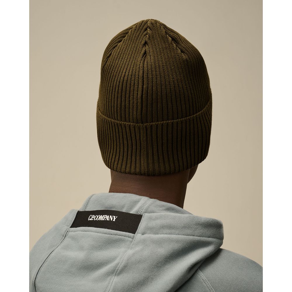 C.P. Company Black Wool Hats & Cap