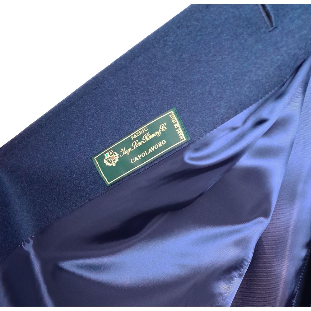 Made in Italy Blue Wool Jackets & Coat