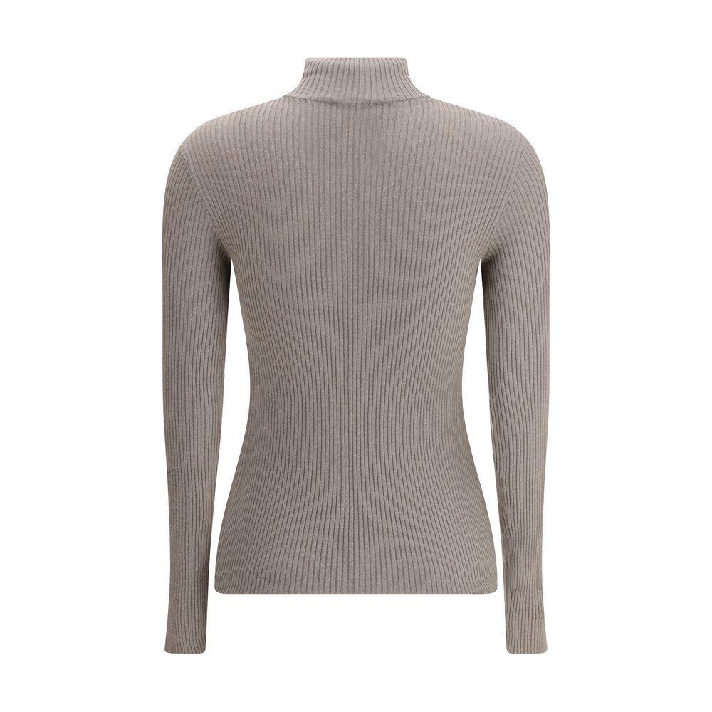 Brunello Cucinelli Zipped high neck Top