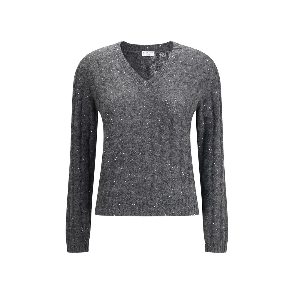 Brunello Cucinelli Dazzling Cable's Sweater in Mohair, cotton and wool