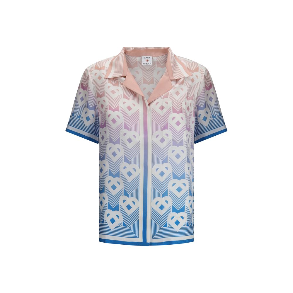 Casablanca Silk Cuban Collar short sleeve Shirt